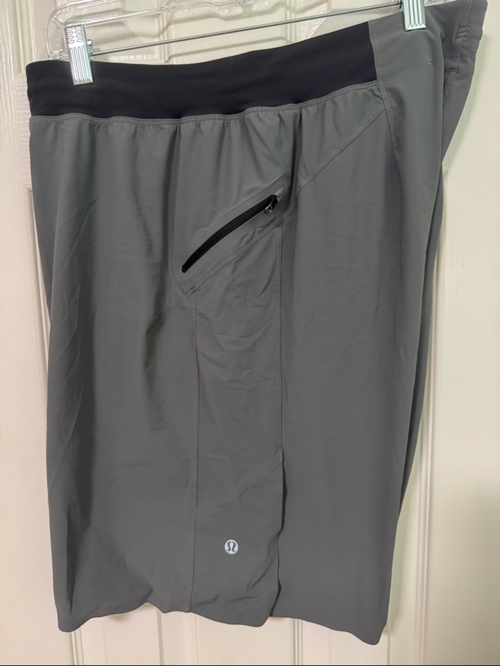 lululemon Dark Grey Athletic Short with Reflective Logo